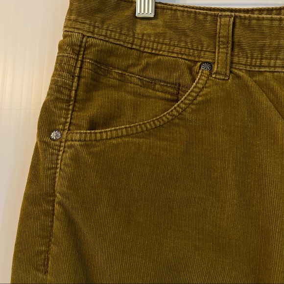 Athleta Frontier Corduroy Jeans Pants Sz 6 Old Gold Hidden Pocket - Picture 5 of 9